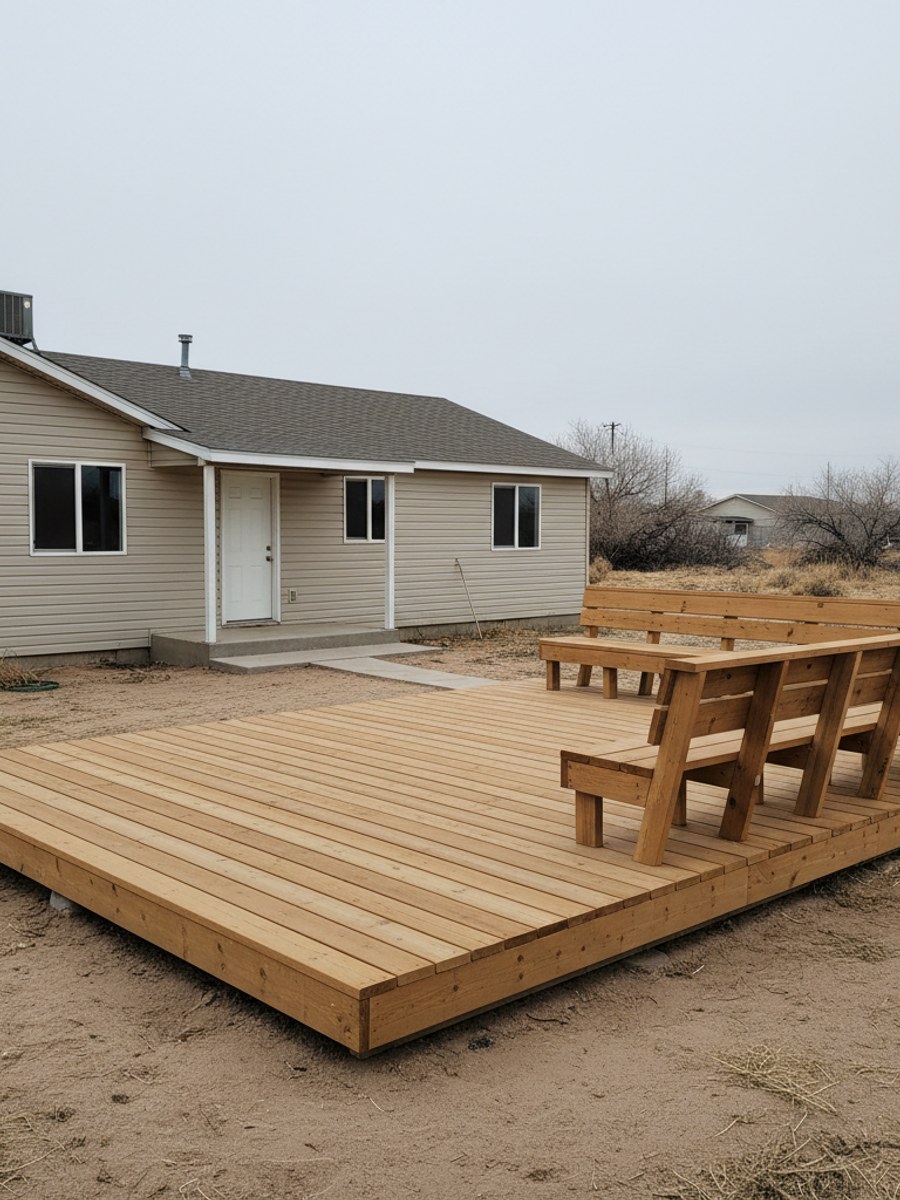 Infinite Deck Company crew working on a home