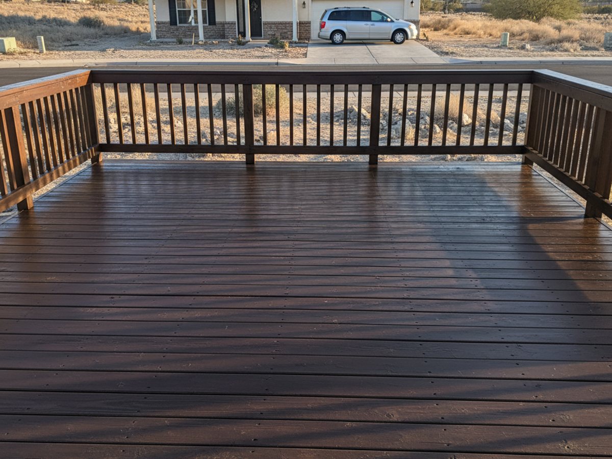 Deck Staining & Sealing completed by Infinite Deck Company in Indian Springs, NV